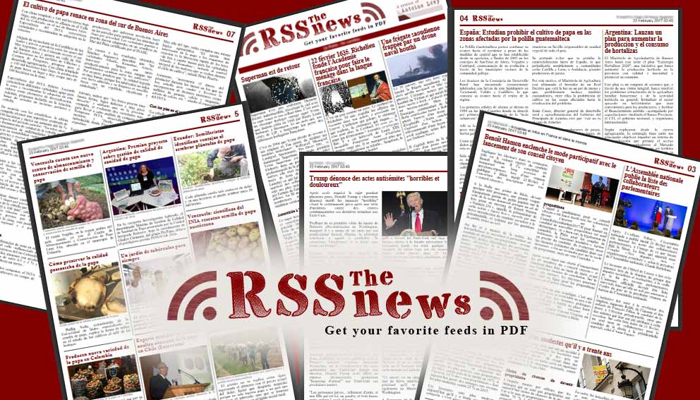 RSSnews, vos flux RSS dans un journal PDF